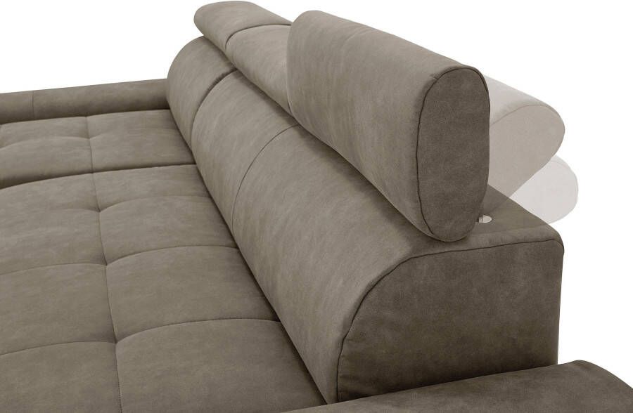 Sit&more Hoekbank Riva L-vorm inclusief verstelbare hoofdsteun naar keuze met slaapfunctie - Foto 2