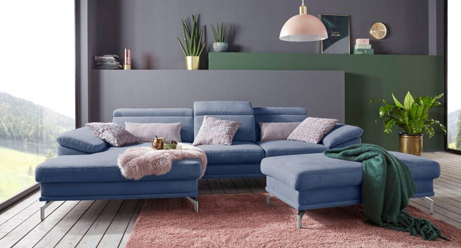 Sit&more Hoekbank Scorpio L-vorm inclusief zitdiepteverstelling naar keuze met verstelbaar hoofdeind