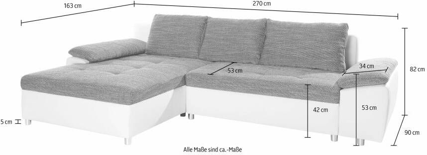 Sit&more Hoekbank Labene naar keuze met slaapfunctie en bedkist ook als xxl-variant - Foto 5