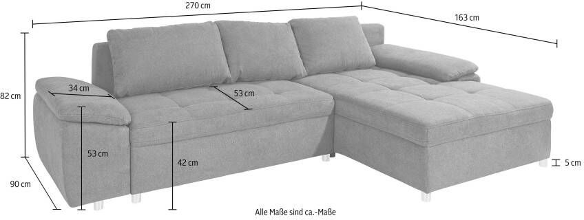Sit&more Hoekbank Top Bilbao L-vorm XXL naar keuze met slaapfunctie en bedkist - Foto 9