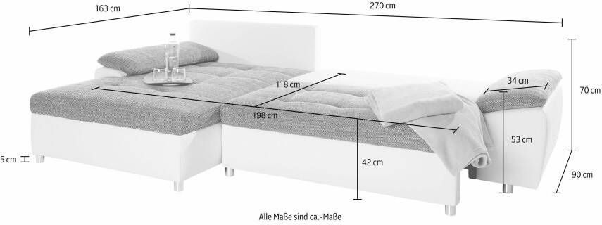 Sit&more Hoekbank Labene XXL naar keuze met slaapfunctie en bedkist - Foto 7