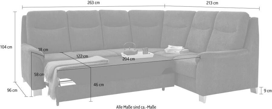 Sit&more Hoekbank Boccaccio L-vorm met binnenvering en verstelbare hoofdsteun naar keuze met slaapfunctie - Foto 5