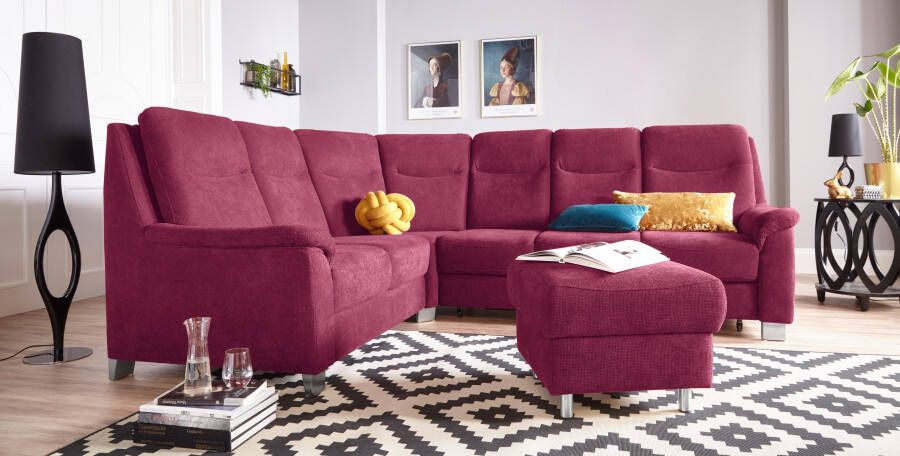 Sit&more Hoekbank Boccaccio L-vorm met binnenvering en verstelbare hoofdsteun naar keuze met slaapfunctie - Foto 4