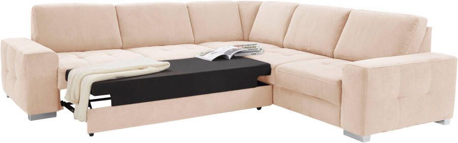 Sit&more Hoekbank Santorini L-vorm met binnenvering en zitdiepteverstelling naar keuze met slaapfunctie - Foto 7