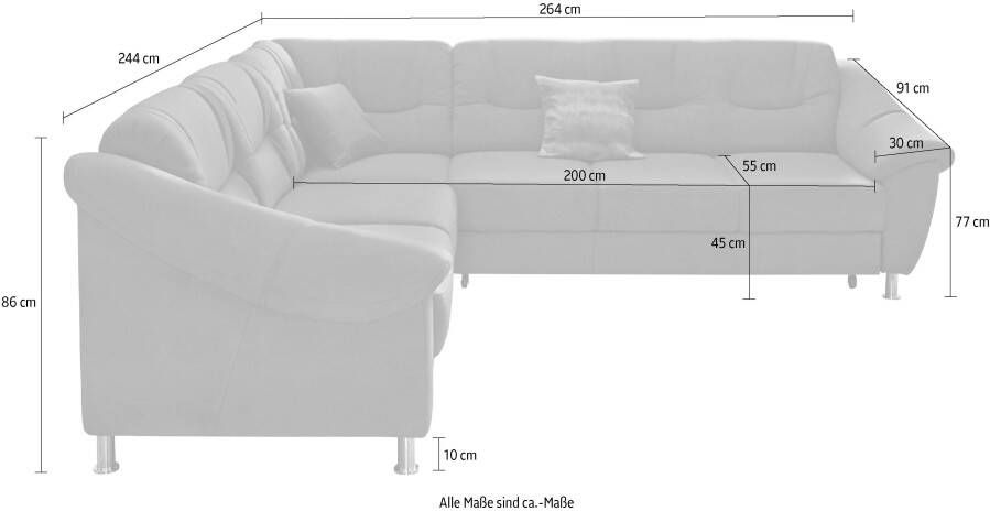 Sit&more Hoekbank Salsa L-vorm met binnenvering naar keuze met slaapfunctie - Foto 3