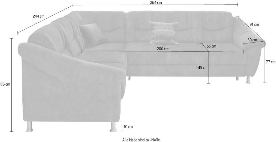 Sit&more Hoekbank Salsa L-vorm met binnenvering naar keuze met slaapfunctie - Foto 3