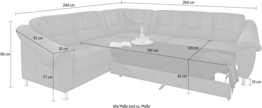 Sit&more Hoekbank Salsa L-vorm met binnenvering naar keuze met slaapfunctie - Foto 5