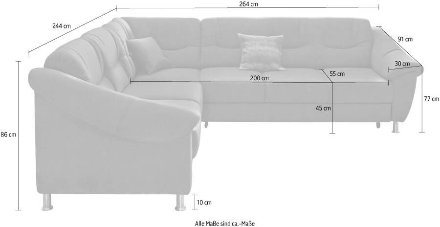 Sit&more Hoekbank Salsa L-vorm met binnenvering naar keuze met slaapfunctie - Foto 3