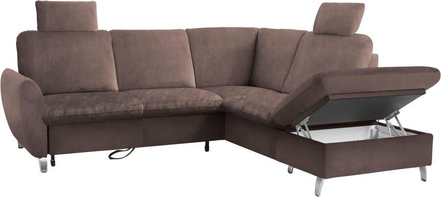 Sit&more Hoekbank Daytona L-vorm met binnenvering twee hoofdsteunen en naar keuze met slaapfunctie - Foto 4