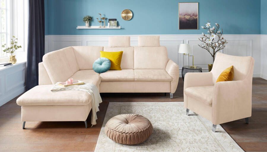 Sit&more Hoekbank Daytona L-vorm met binnenvering twee hoofdsteunen en naar keuze met slaapfunctie - Foto 4