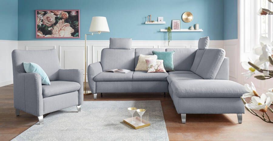 Sit&more Hoekbank Daytona L-vorm met binnenvering twee hoofdsteunen en naar keuze met slaapfunctie - Foto 3