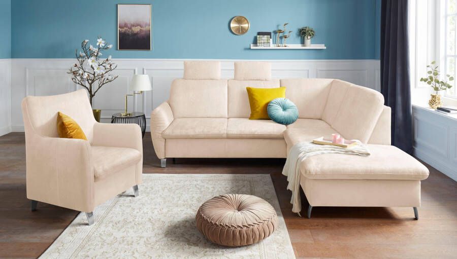 Sit&more Hoekbank Daytona L-vorm met binnenvering twee hoofdsteunen en naar keuze met slaapfunctie - Foto 3