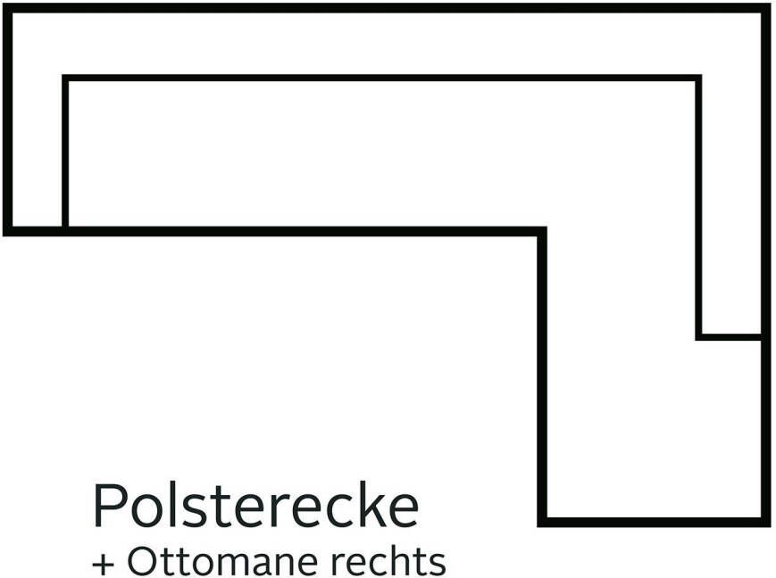Sit&more Hoekbank Valantine L-Form met ottomane inclusief verstelbare hoofdsteun en armleuning - Foto 2