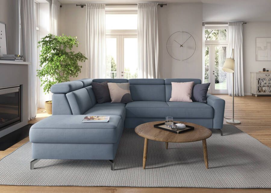 Sit&more Hoekbank Scarlett L-vorm met verstelbare hoofdsteun naar keuze met slaapfunctie bedkist - Foto 3