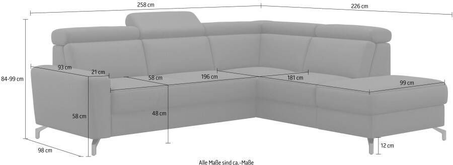 Sit&more Hoekbank Scarlett L-vorm met verstelbare hoofdsteun naar keuze met slaapfunctie bedkist - Foto 8
