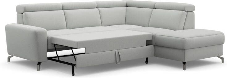 Sit&more Hoekbank Scarlett L-vorm met verstelbare hoofdsteun naar keuze met slaapfunctie bedkist - Foto 11