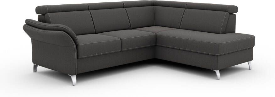 Sit&more Hoekbank Vincenzo L-vorm met verstelbare hoofdsteun naar keuze met slaapfunctie bedkist - Foto 10