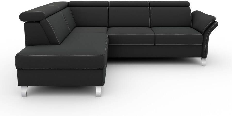 Sit&more Hoekbank Vincenzo L-vorm met verstelbare hoofdsteun naar keuze met slaapfunctie bedkist - Foto 5