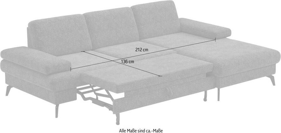 Sit&more Hoekbank Morris L-vorm incl. zitdiepteverstelling optioneel met slaapfunctie en bedbox en verstelling armleuning - Foto 3