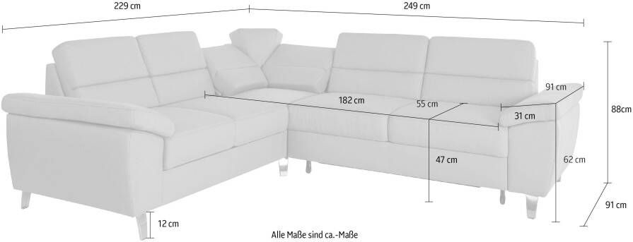 Sit&more Hoekbank Sorano L-Form naar keuze met slaap- en relaxfunctie met bedkist - Foto 2