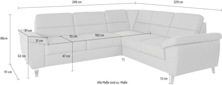 Sit&more Hoekbank Sorano L-vorm naar keuze met slaap- en relaxfunctie met bedkist - Foto 3