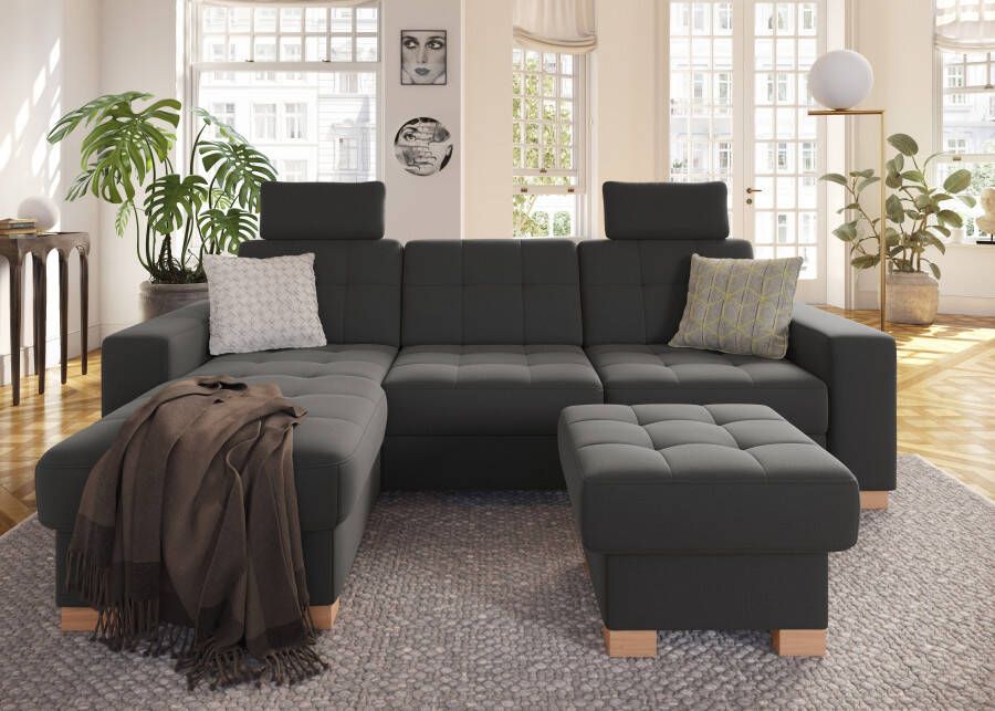 Sit&more Hoekbank Quincy L-vorm naar keuze met slaapfunctie en bedkist - Foto 4