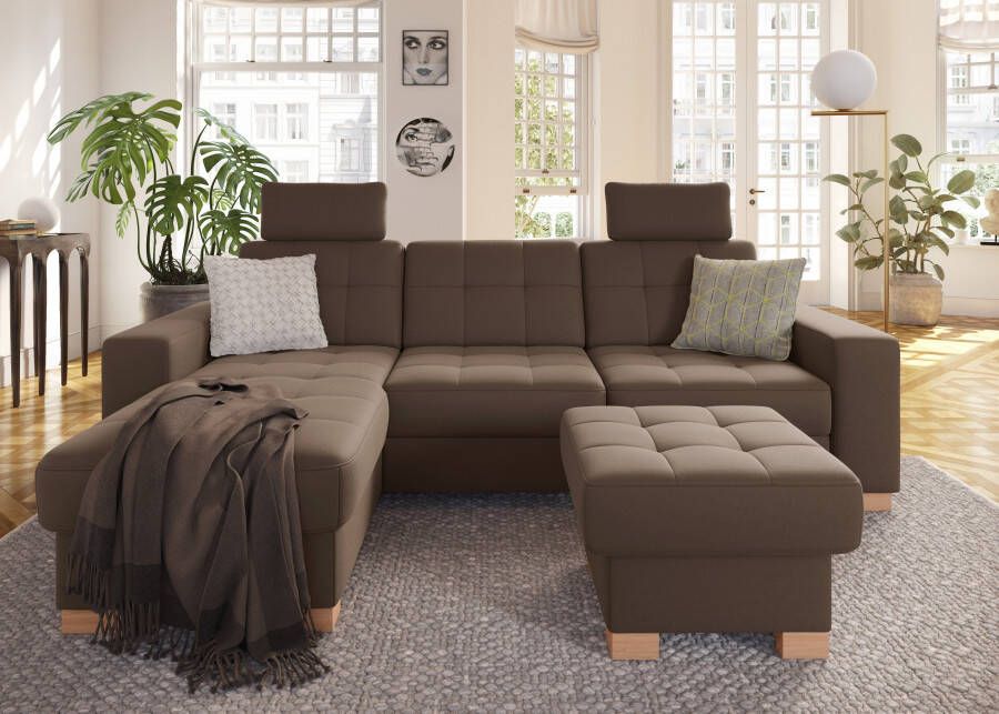Sit&more Hoekbank Quincy L-vorm naar keuze met slaapfunctie en bedkist - Foto 4