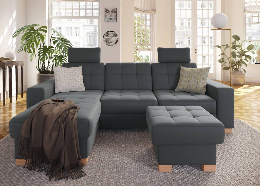 Sit&more Hoekbank Quincy L-vorm naar keuze met slaapfunctie en bedkist - Foto 4