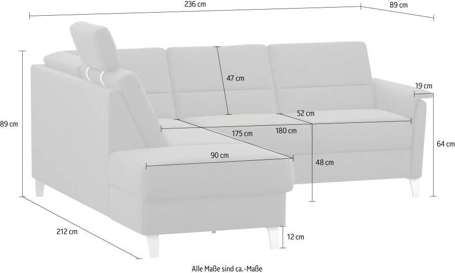 Sit&more Hoekbank Palmera L-vorm Binnenvering naar keuze met slaapfunctie en met zonder bergruimte - Foto 3