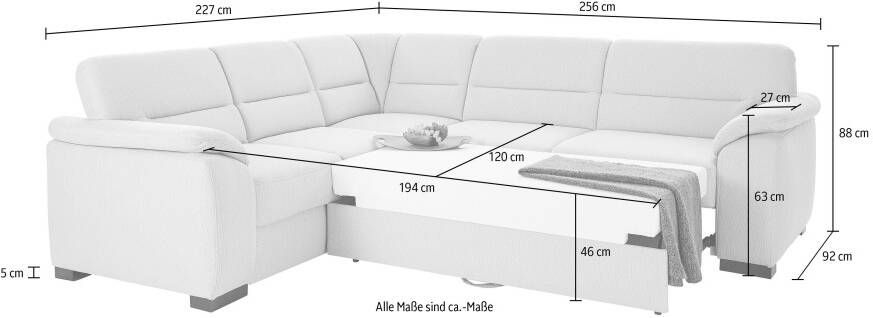 Sit&more Hoekbank Montego L-vorm naar keuze met slaapfunctie en lade - Foto 4