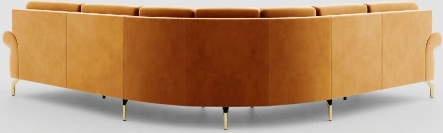Sit&more Hoekbank Orient 1 V L-Form inclusief 4 sierkussens met strassteentjes goudkleurige metalen poten - Foto 7