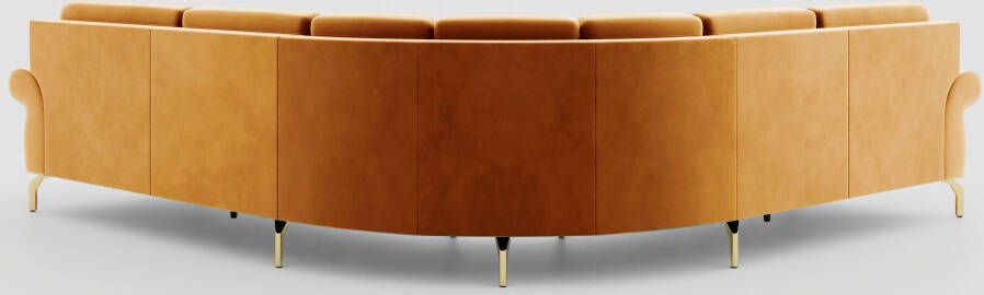 Sit&more Hoekbank Orient 1 V L-Form inclusief 4 sierkussens met strassteentjes goudkleurige metalen poten - Foto 8