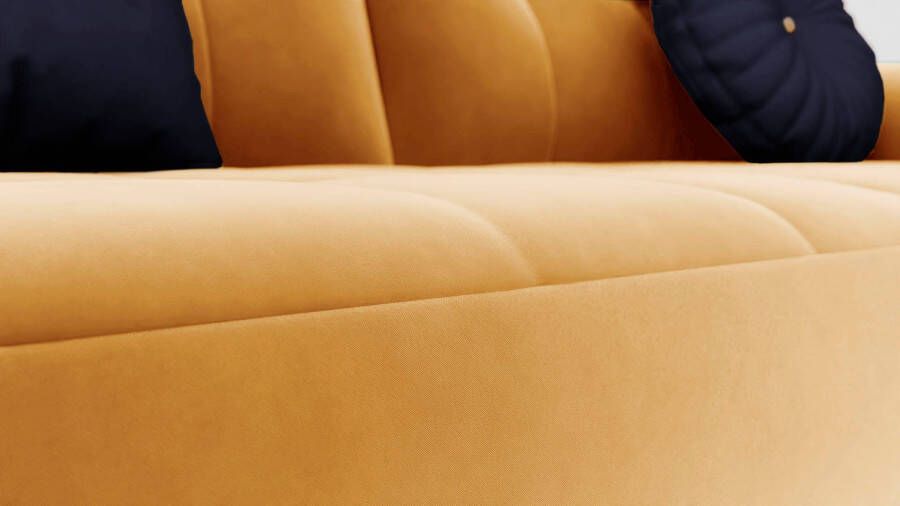 Sit&more Hoekbank Orient 1 V L-Form inclusief 4 sierkussens met strassteentjes goudkleurige metalen poten - Foto 3