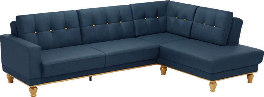Sit&more Hoekbank Orient 5 L-vorm met strassteentjes naar keuze met slaapfunctie en bedkist - Foto 11