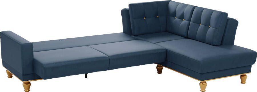 Sit&more Hoekbank Orient 5 L-vorm met strassteentjes naar keuze met slaapfunctie en bedkist - Foto 12