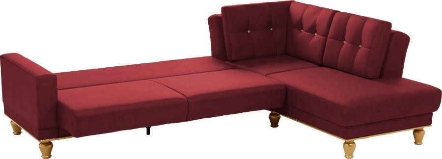 Sit&more Hoekbank Orient 5 L-vorm met strassteentjes naar keuze met slaapfunctie en bedkist - Foto 12