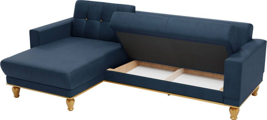 Sit&more Hoekbank Orient 5 L-vorm met strassteentjes naar keuze met slaapfunctie en bedkist - Foto 7