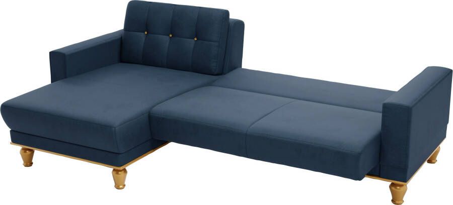 Sit&more Hoekbank Orient 5 L-vorm met strassteentjes naar keuze met slaapfunctie en bedkist - Foto 6