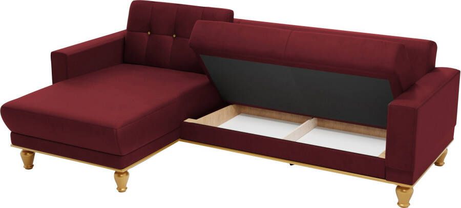 Sit&more Hoekbank Orient 5 L-vorm met strassteentjes naar keuze met slaapfunctie en bedkist - Foto 6