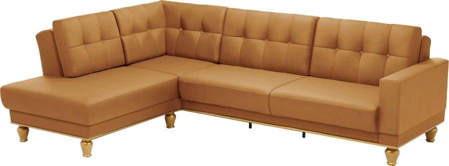 Sit&more Hoekbank Orient 5 L-vorm met strassteentjes naar keuze met slaapfunctie en bedkist - Foto 9