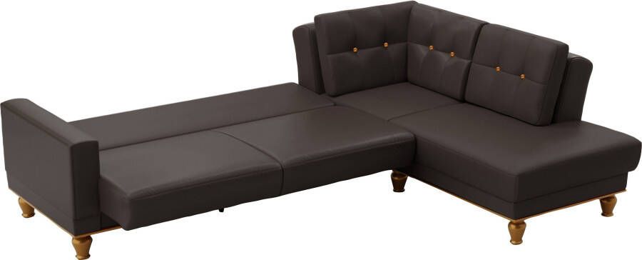 Sit&more Hoekbank Orient 5 L-vorm met strassteentjes naar keuze met slaapfunctie en bedkist - Foto 8