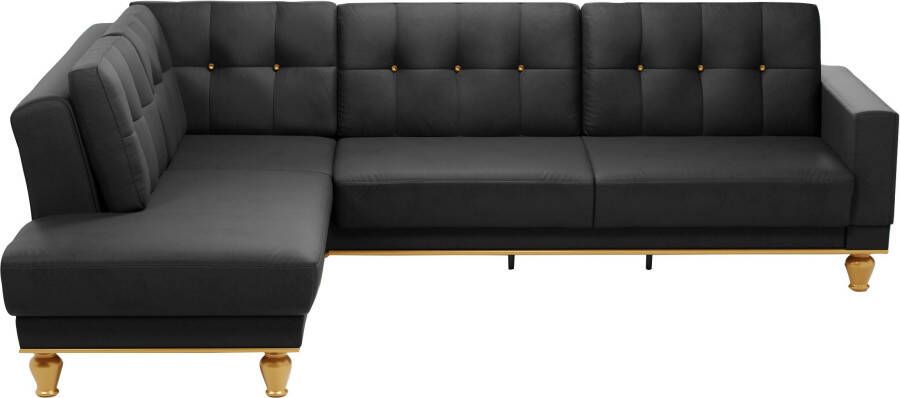 Sit&more Hoekbank Orient 5 V L-vorm met strassteentjes naar keuze met slaapfunctie en bedkist - Foto 4
