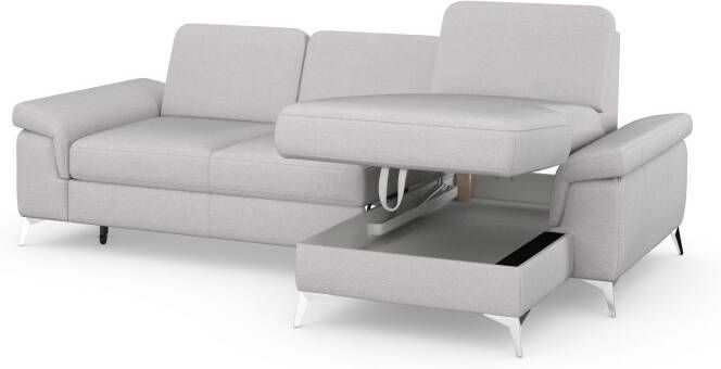 Sit&more Hoekbank Padua L-vorm inclusief zitdiepteverstelling armleuning en binnenvering - Foto 12