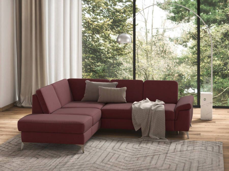 Sit&more Hoekbank Padua L-vorm inclusief zitdiepteverstelling armleuning en binnenvering - Foto 3