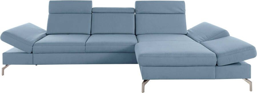 Sit&more Hoekbank Brisbane L-vorm Poothoogte 15 cm inclusief verstelbare zitdiepte armleuningen en hoofdeind - Foto 8