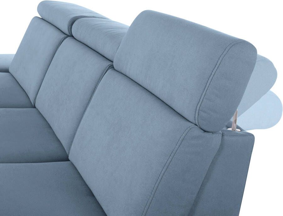 Sit&more Hoekbank Brisbane L-vorm Poothoogte 15 cm inclusief verstelbare zitdiepte armleuningen en hoofdeind - Foto 4