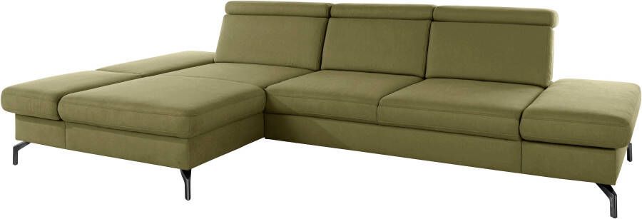 Sit&more Hoekbank Brisbane L-vorm Poothoogte 15 cm inclusief verstelbare zitdiepte armleuningen en hoofdeind - Foto 12