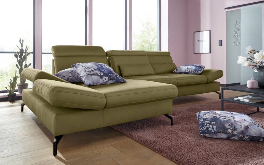 Sit&more Hoekbank Brisbane L-vorm Poothoogte 15 cm inclusief verstelbare zitdiepte armleuningen en hoofdeind - Foto 7