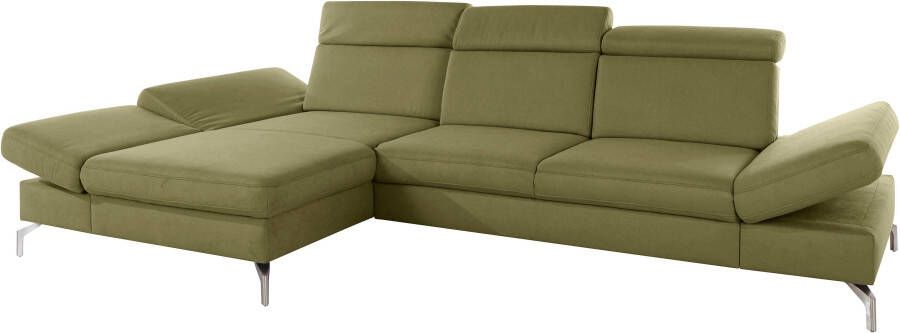 Sit&more Hoekbank Brisbane L-vorm Poothoogte 15 cm inclusief verstelbare zitdiepte armleuningen en hoofdeind - Foto 8