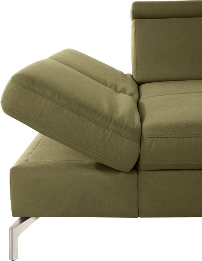Sit&more Hoekbank Brisbane L-vorm Poothoogte 15 cm inclusief verstelbare zitdiepte armleuningen en hoofdeind - Foto 2